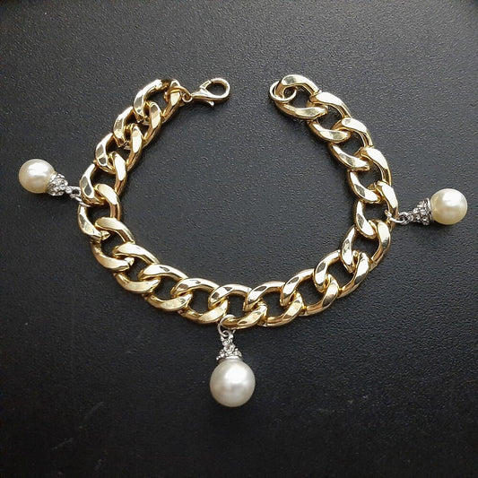 Bracciale catena charm perla