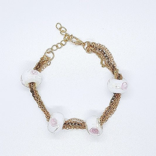 Bracciale multifilo catena charms