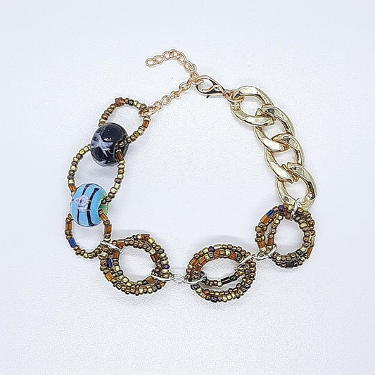 Bracciale catena coralli charms