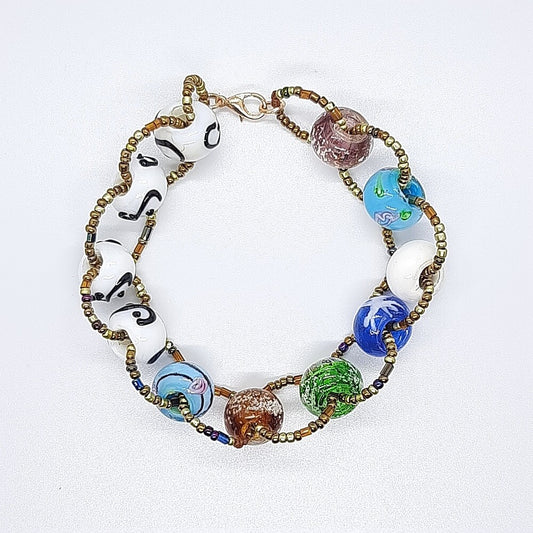 Bracciale catena coralli charms