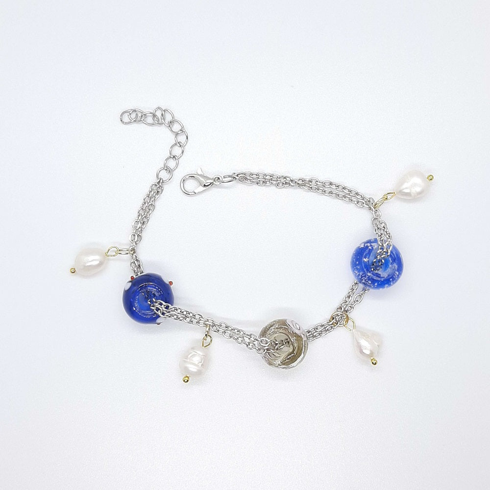 Bracciale catena charm perla