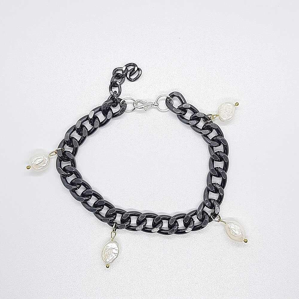 Bracciale catena charm perla