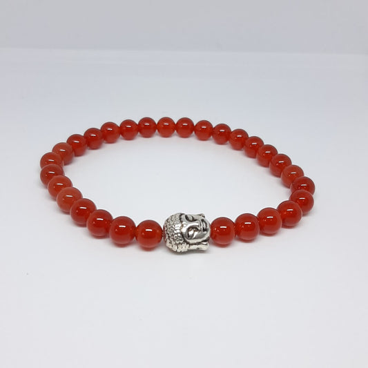 Bracciale con pietra fatto a mano charm buddha elastico