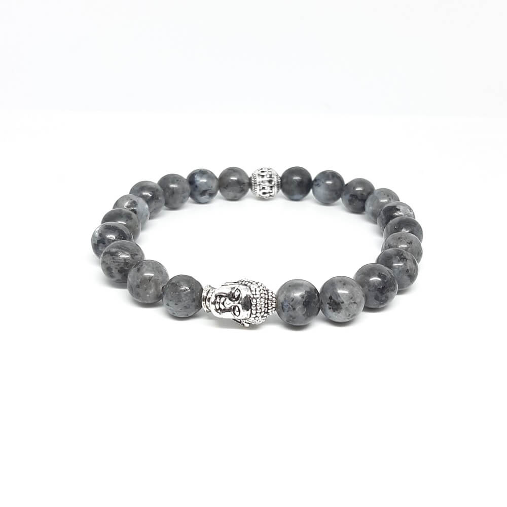 Bracciale con pietra fatto a mano charm buddha elastico