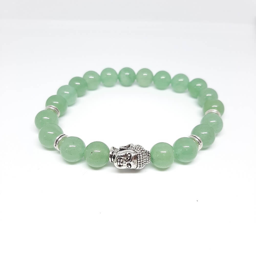 Bracciale con pietra fatto a mano charm buddha elastico