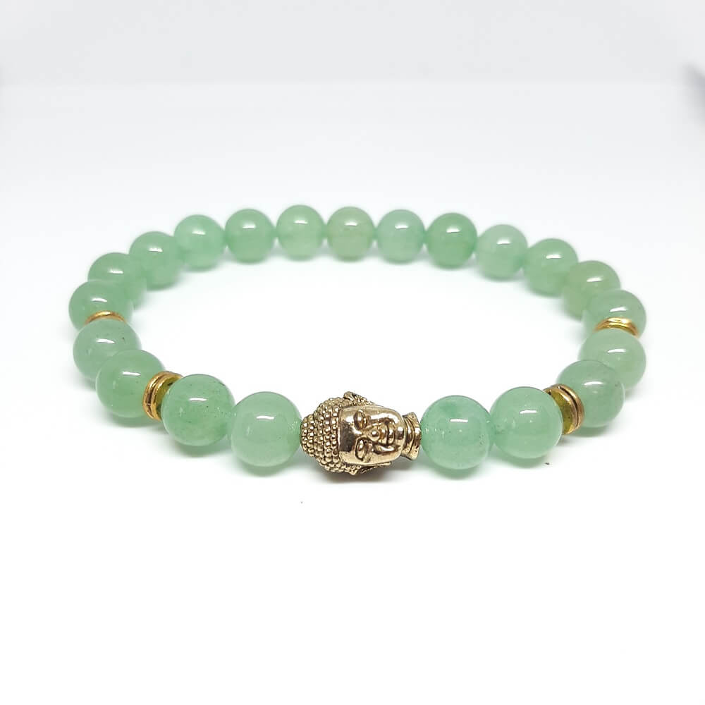 Bracciale con pietra fatto a mano charm buddha elastico