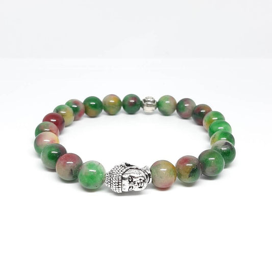 Bracciale con pietre fatto a mano charm buddha elastico