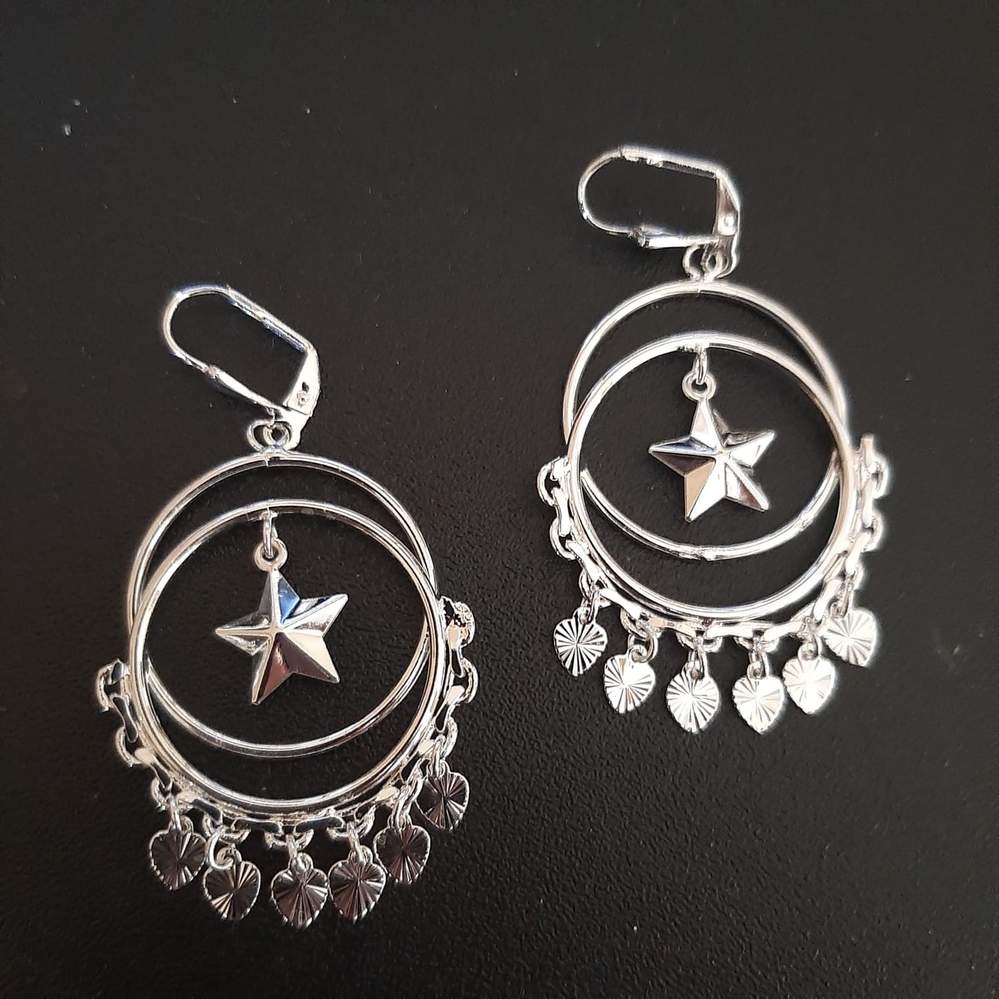 Silver earrings