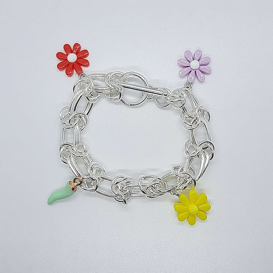 Bracciale catena charms smaltati