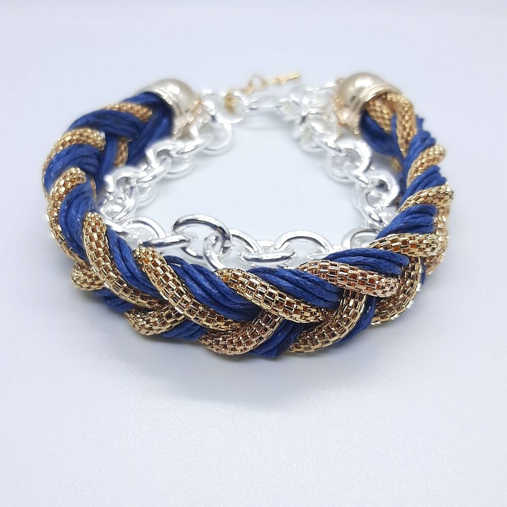 Bracciale bimodello intreccio catena