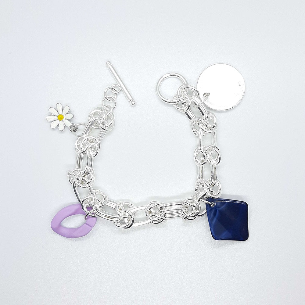 Bracciale catena charms margherita